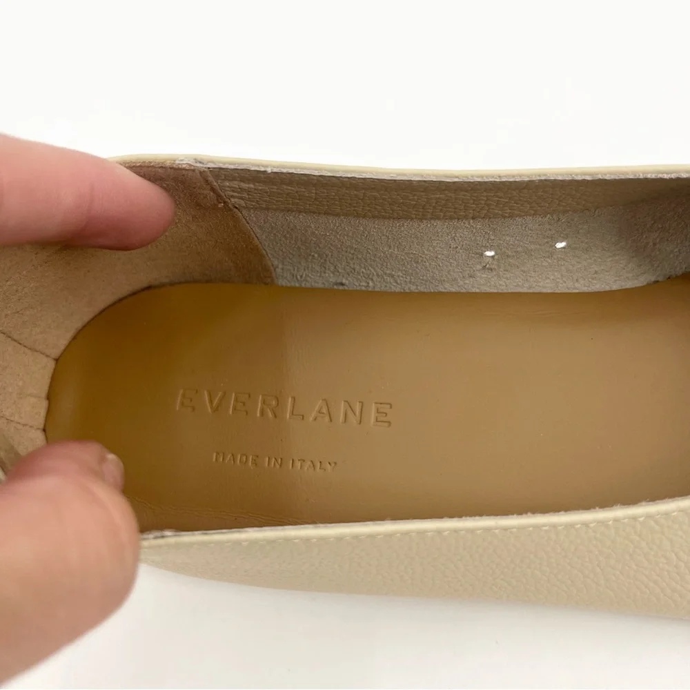 EVERLANE The Italian Leather Day Glove in Cream Flats Slip On Size 7.5 NEW_13